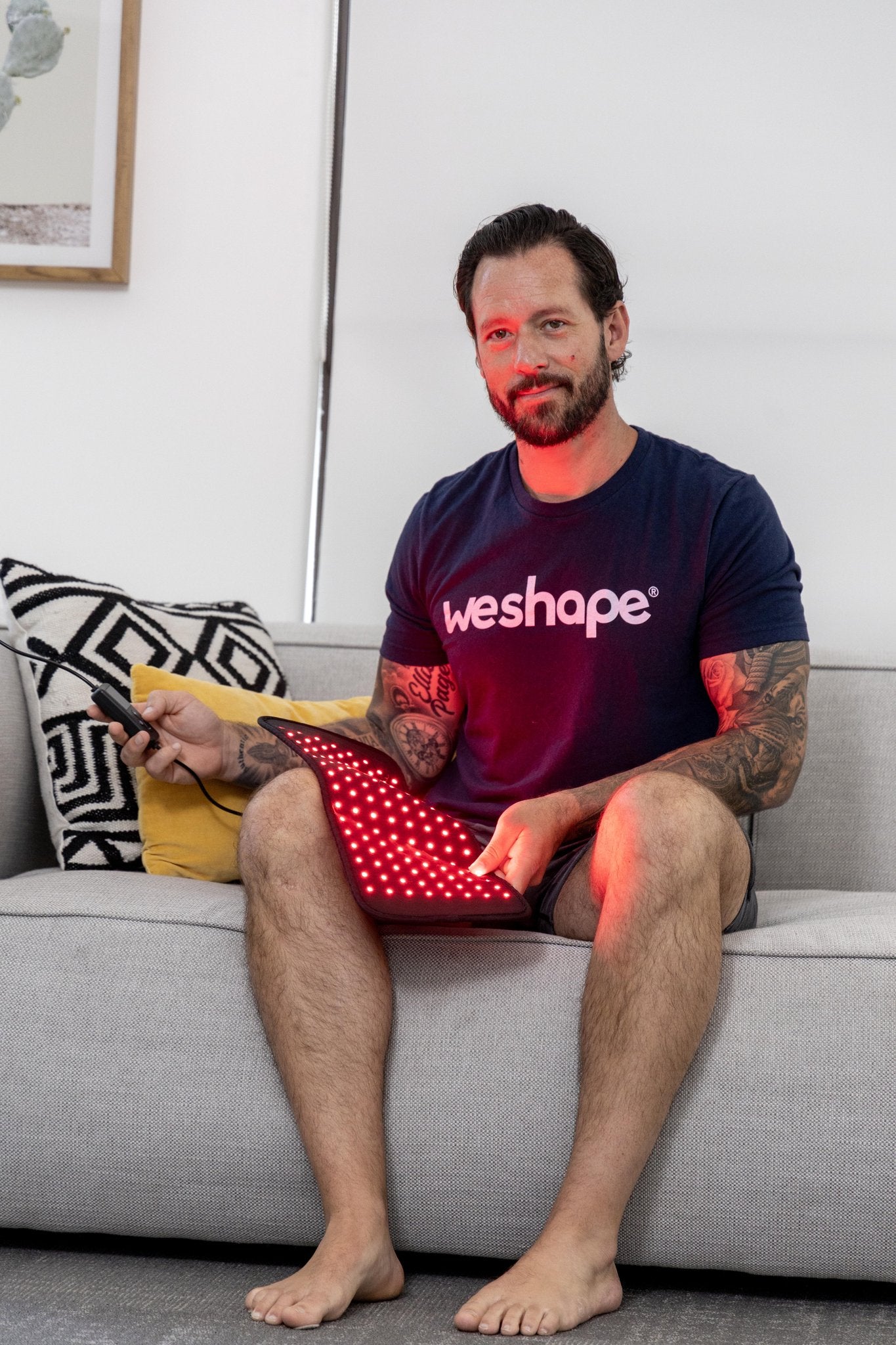 Tyler Showing WeRelieve Open Flat on Leg